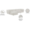  Manufacturer Color_Cream -- Meridian Miramar Fabric 5 pc Sectional IMAGE 15