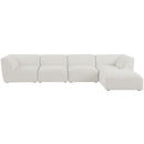  Manufacturer Color_Cream -- Meridian Miramar Fabric 5 pc Sectional IMAGE 8