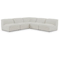  Manufacturer Color_Cream -- Meridian Miramar Fabric 5 pc Sectional IMAGE 1