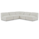  Manufacturer Color_Cream -- Meridian Miramar Fabric 5 pc Sectional IMAGE 1