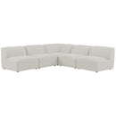 Meridian Miramar Fabric Sectional 683Cream-Sec5B IMAGE 1