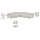 Manufacturer Color_Cream -- Meridian Miramar Fabric 5 pc Sectional IMAGE 9