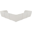  Manufacturer Color_Cream -- Meridian Miramar Fabric 5 pc Sectional IMAGE 3