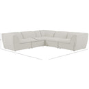  Manufacturer Color_Cream -- Meridian Miramar Fabric 5 pc Sectional IMAGE 9