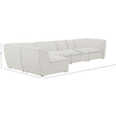  Manufacturer Color_Cream -- Meridian Miramar Fabric 5 pc Sectional IMAGE 14