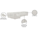  Manufacturer Color_Cream -- Meridian Miramar Fabric 5 pc Sectional IMAGE 15