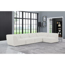  Manufacturer Color_Cream -- Meridian Miramar Fabric 5 pc Sectional IMAGE 4