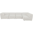  Manufacturer Color_Cream -- Meridian Miramar Fabric 5 pc Sectional IMAGE 8