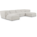  Manufacturer Color_Cream -- Meridian Miramar Fabric 6 pc Sectional IMAGE 1