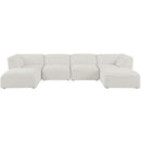  Manufacturer Color_Cream -- Meridian Miramar Fabric 6 pc Sectional IMAGE 4
