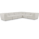  Manufacturer Color_Cream -- Meridian Miramar Fabric 6 pc Sectional IMAGE 1