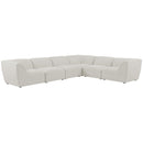 Meridian Miramar Fabric Sectional 683Cream-Sec6B IMAGE 1