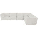  Manufacturer Color_Cream -- Meridian Miramar Fabric 6 pc Sectional IMAGE 4