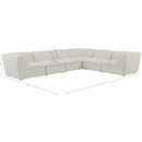  Manufacturer Color_Cream -- Meridian Miramar Fabric 6 pc Sectional IMAGE 9