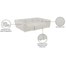  Manufacturer Color_Cream -- Meridian Miramar Fabric 6 pc Sectional IMAGE 10