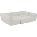 Meridian Miramar Fabric Sectional 683Cream-Sec6C IMAGE 1
