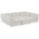  Manufacturer Color_Cream -- Meridian Miramar Fabric 6 pc Sectional IMAGE 9