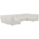 Meridian Miramar Fabric Sectional 683Cream-Sec6D IMAGE 1