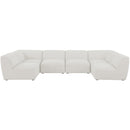  Manufacturer Color_Cream -- Meridian Miramar Fabric 6 pc Sectional IMAGE 4