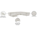  Manufacturer Color_Cream -- Meridian Miramar Fabric 7 pc Sectional IMAGE 10