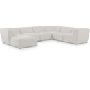  Manufacturer Color_Cream -- Meridian Miramar Fabric 7 pc Sectional IMAGE 1