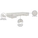  Manufacturer Color_Cream -- Meridian Miramar Fabric 7 pc Sectional IMAGE 10