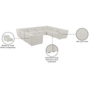  Manufacturer Color_Cream -- Meridian Miramar Fabric 8 pc Sectional IMAGE 10