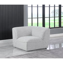  Manufacturer Color_Grey -- Miramar Grey Linen Textured Fabric Upholstered Modular Corner Chair IMAGE 2