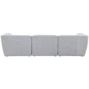  Manufacturer Color_Grey -- Miramar 109" Grey Linen Textured Fabric Upholstered 3 pc Modular Sofa IMAGE 3