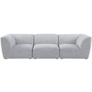 Manufacturer Color_Grey -- Miramar 109" Grey Linen Textured Fabric Upholstered 3 pc Modular Sofa IMAGE 4