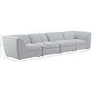  Manufacturer Color_Grey -- Miramar 142" Grey Linen Textured Fabric Upholstered 4 pc Modular Sofa IMAGE 9