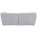  Manufacturer Color_Grey -- Miramar 76" Grey Linen Textured Fabric Upholstered 2 pc Modular Loveseat IMAGE 3