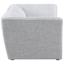  Manufacturer Color_Grey -- Miramar 76" Grey Linen Textured Fabric Upholstered 2 pc Modular Loveseat IMAGE 5