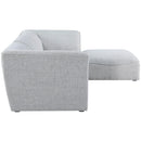  Manufacturer Color_Grey -- Miramar 109" Grey Linen Textured Fabric Upholstered 4 pc Modular Sectional IMAGE 10