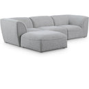  Manufacturer Color_Grey -- Miramar 109" Grey Linen Textured Fabric Upholstered 4 pc Modular Sectional IMAGE 1