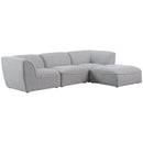  Manufacturer Color_Grey -- Miramar 109" Grey Linen Textured Fabric Upholstered 4 pc Modular Sectional IMAGE 2