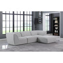  Manufacturer Color_Grey -- Miramar 109" Grey Linen Textured Fabric Upholstered 4 pc Modular Sectional IMAGE 4