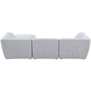  Manufacturer Color_Grey -- Miramar 109" Grey Linen Textured Fabric Upholstered 4 pc Modular Sectional IMAGE 5