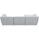  Manufacturer Color_Grey -- Miramar 109" Grey Linen Textured Fabric Upholstered 4 pc Modular Sectional IMAGE 6