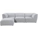  Manufacturer Color_Grey -- Miramar 109" Grey Linen Textured Fabric Upholstered 4 pc Modular Sectional IMAGE 7