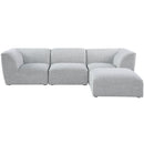  Manufacturer Color_Grey -- Miramar 109" Grey Linen Textured Fabric Upholstered 4 pc Modular Sectional IMAGE 8