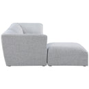  Manufacturer Color_Grey -- Miramar 109" Grey Linen Textured Fabric Upholstered 4 pc Modular Sectional IMAGE 9
