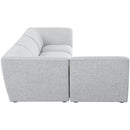  Manufacturer Color_Grey -- Miramar 109" Grey Linen Textured Fabric Upholstered 4 pc Modular Sectional IMAGE 10