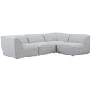  Manufacturer Color_Grey -- Miramar 109" Grey Linen Textured Fabric Upholstered 4 pc Modular Sectional IMAGE 2