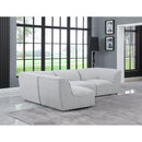  Manufacturer Color_Grey -- Miramar 109" Grey Linen Textured Fabric Upholstered 4 pc Modular Sectional IMAGE 3