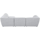  Manufacturer Color_Grey -- Miramar 109" Grey Linen Textured Fabric Upholstered 4 pc Modular Sectional IMAGE 5