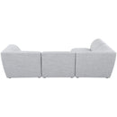  Manufacturer Color_Grey -- Miramar 109" Grey Linen Textured Fabric Upholstered 4 pc Modular Sectional IMAGE 6