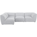  Manufacturer Color_Grey -- Miramar 109" Grey Linen Textured Fabric Upholstered 4 pc Modular Sectional IMAGE 7