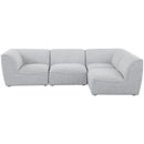  Manufacturer Color_Grey -- Miramar 109" Grey Linen Textured Fabric Upholstered 4 pc Modular Sectional IMAGE 8