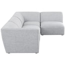 Manufacturer Color_Grey -- Miramar 109" Grey Linen Textured Fabric Upholstered 4 pc Modular Sectional IMAGE 9